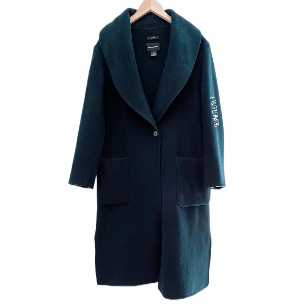 Club Monaco Wool Long Coat Emerald Green Size L